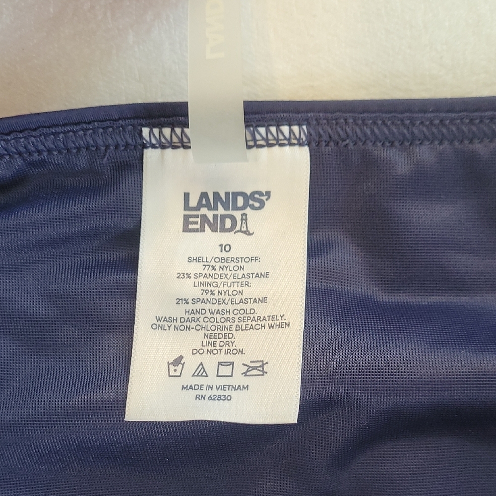 Skirt swimsuit Lands End Navy Blue Women's Skirt 10 - Picture 6 of 6